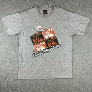Harley Davidson T-Shirt Men's Large Gray Screamin‎ Eagle Graphic Main Gate